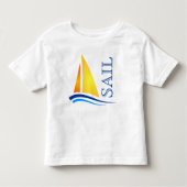 Nautical Sail Modern Kinder Shirts (Voorkant)