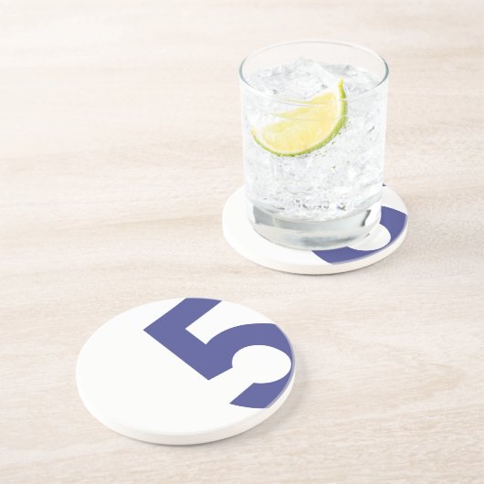 Nautical Sail Onderzetter - Navy Number (Zijkant)