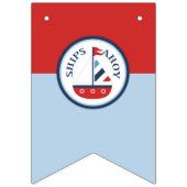 Nautical Sailboat Anchor Crab Birthday Vlaggetjes (Eerste vlag)