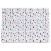 Nautical Sailboat Anchor Zee Gull Lighthouse Ocean Groot Cadeauzakje (Voorkant)