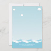 Nautical Sailboat Baby Boy Baby shower Uitnodiging (Achterkant)