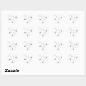 Nautical Sailboat Baby shower Hart Sticker (Vel)