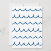 Nautical Sailboat Baby shower Kaart (Achterkant)