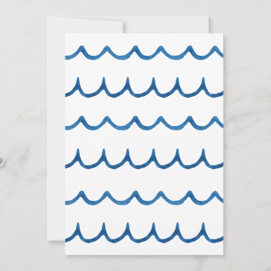 Nautical Sailboat Baby shower Kaart (Achterkant)