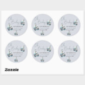 Nautical Sailboat Baby shower Ronde Sticker (Vel)