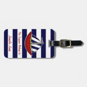 Nautical Sailboat Bagagelabel (Voorkant horizontaal)