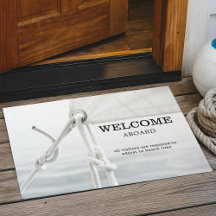 Nautical Sailboat Beach House Doormat