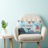 Nautical Sailboat Beach Ocean Whale Nursery Kussen (Stoel)