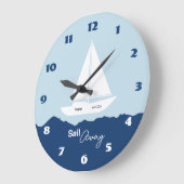 Nautical Sailboat Grote Klok (Hoek)