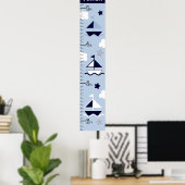Nautical Sailboat Growth Chart Keep at 8x44! Poster (Thuiskantoor)