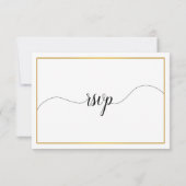 Nautical Sailboat Minimal Wedding RSVP Kaartje (Achterkant)