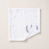 Nautical Sailboat Navy Blue Monogram Lake House Bad Handdoek (Wasdoekje)