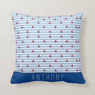 Nautical Sailboat Personated Kussen