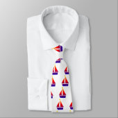 Nautical Sailboat Print Stropdas (Gebonden)