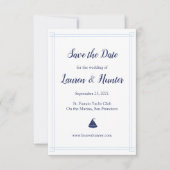 Nautical Sailboat Save the Date (Voorkant)