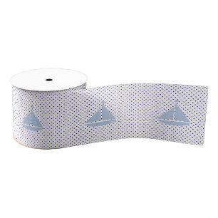 Nautical Sailboat & Stippen Grosgrain Lint