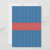 Nautical Sailboat Stripes Baby Shower Invitations Kaart (Achterkant)