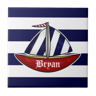 Nautical Sailboat Wall Tile Tegeltje