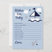 Nautical Sailboat Wishes for Baby Card Kaart (Voorkant)