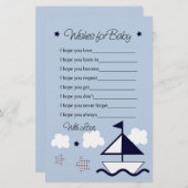 Nautical Sailboat Wishes for Baby Letter (Voorkant / Achterkant)