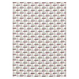 Nautical Sailboats with Holiday lights harbor boat Tafelkleed