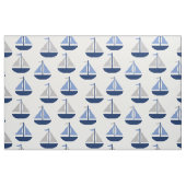 Nautical Sailboot Blue Grey Stof (Fat Quarter)