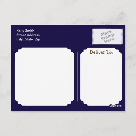 Nautical Sailboot Dank je Briefkaart (Achterkant)