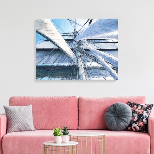 Nautical Sailing Adventure Canvas Afdruk (Insitu (Woonkamer))
