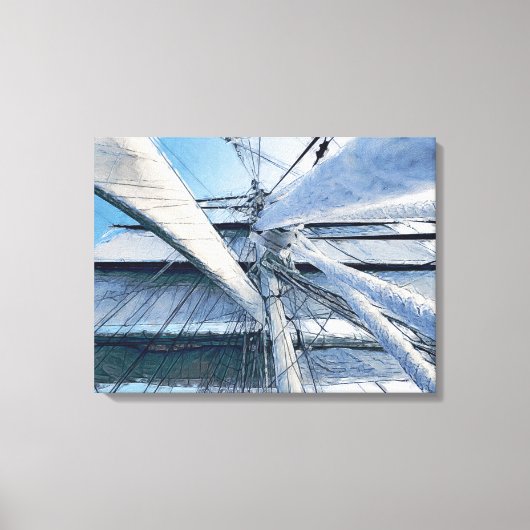 Nautical Sailing Adventure Canvas Afdruk (Voorkant)
