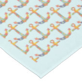 Nautical Sailing Anchor Retro 60s Colorful Pattern Tafelkleed (Gekanteld)