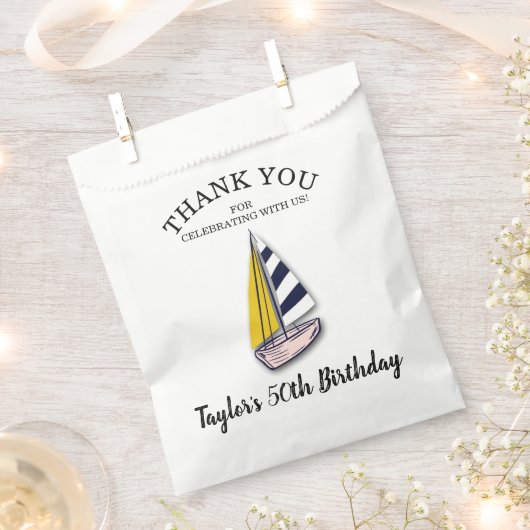 Nautical Sailing Bedankt Bedankzakje (Geknipt)