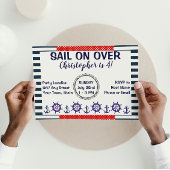 Nautical Sailing Birthday Uitnodiging