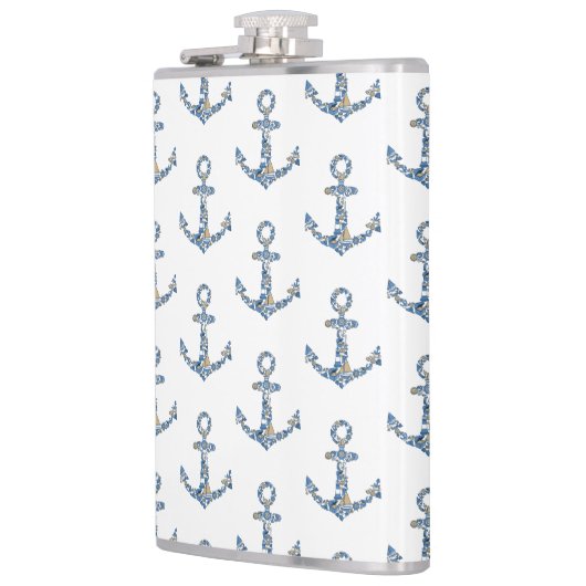 Nautical Sailing Boat Anchor Ongebruikelijke colla Heupfles (Links)