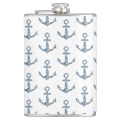 Nautical Sailing Boat Anchor Ongebruikelijke colla Heupfles (Voorkant)