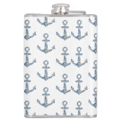 Nautical Sailing Boat Anchor Ongebruikelijke colla Heupfles (Achterkant)