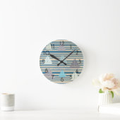 Nautical Sailing Boats Sailor Beach Wall Clock Ronde Klok (Huis)