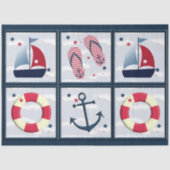 Nautical Sailing Design Decoupage Tissuepapier (Voorkant)