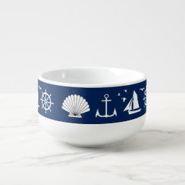 Nautical Sailing Design Navy Blue Soepkom