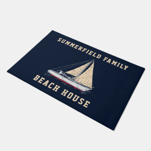 Nautical Sailing Family Beach House Boating Deurmat