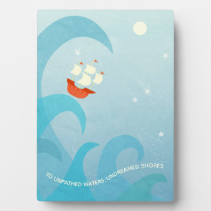 Nautical Sailing Quote Blue Fotoplaat