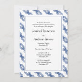 Nautical Sailing Rope Wedding Invitation Kaart (Voorkant)