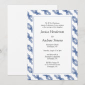Nautical Sailing Rope Wedding Invitation Kaart (Voorkant / Achterkant)