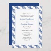 Nautical Sailing Rope Wedding Kaart (Voorkant / Achterkant)