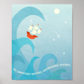 Nautical Sailing Shakespeare Quote Poster (Voorkant)