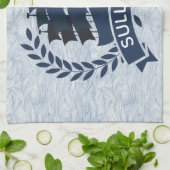 Nautical Sailing Ship | Aangepaste oceaangolven Theedoek (Gevouwen)