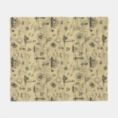 Nautical  Sailing Ship Anchor Coastal Décor Fleece Deken (Voorkant (Horizontaal))