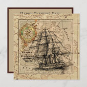 Nautical Sailing Ship Navigation Map (Voorkant / Achterkant)
