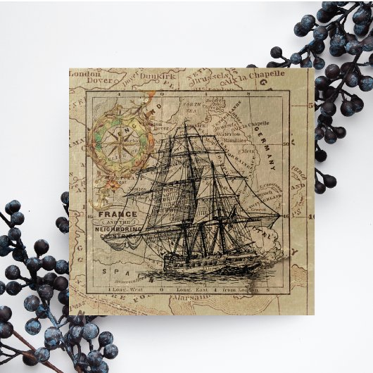 Nautical Sailing Ship Navigation Map Legpuzzel