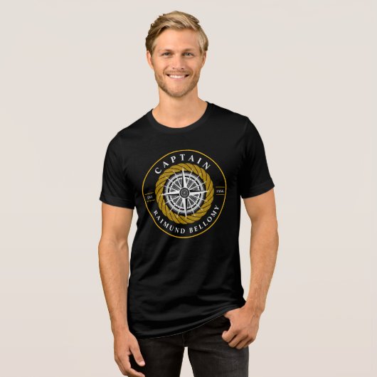 Nautical Sailing Tri-Blend Shirt (Voorkant volledig)