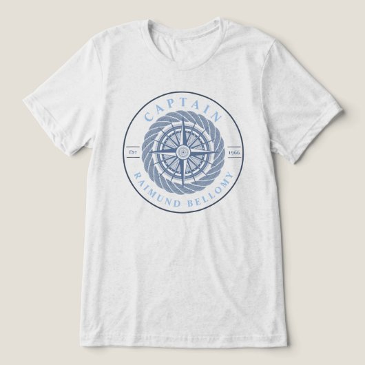 Nautical Sailing Tri-Blend Shirt (Design voorkant)